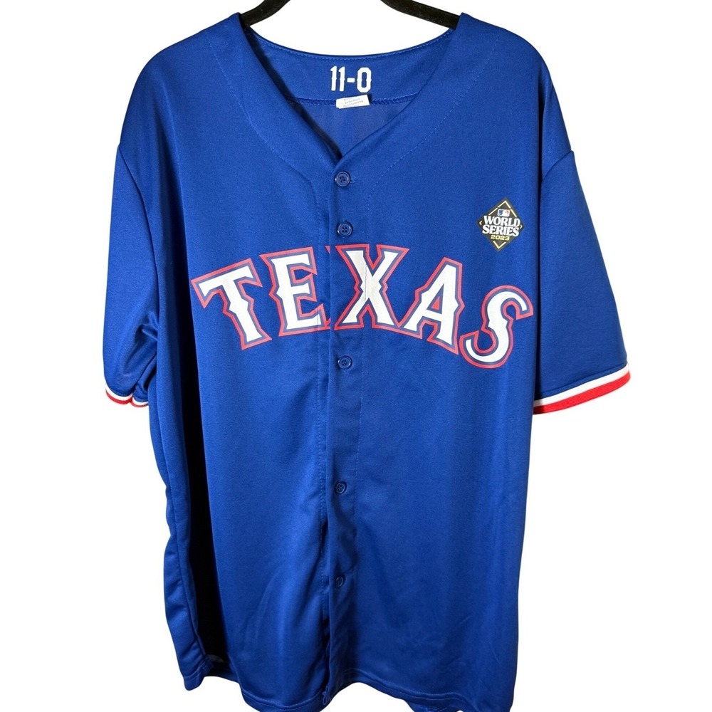 Texas Rangers Marcus Semien 2 Jersey 2023 World Series Blue Mens XL MLB Baseball
